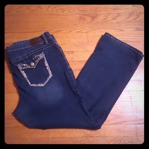Maurices 22 Plus Jeans Dark Boot and Bling